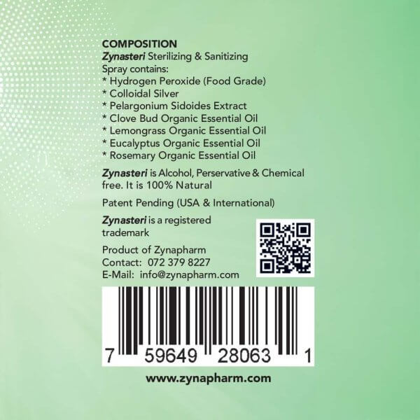 Zynasteri Sanitizer Spray 100ml / 500ml - Image 4