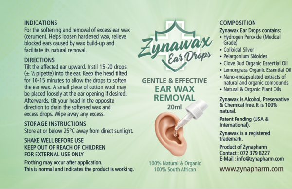Zynawax Ear Drops 20ml - Image 2
